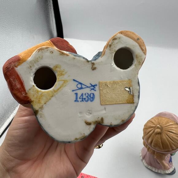 Vintage Homco Figurines Boy Puppy Girl Kitten BROKEN Porcelain 1439 - Picture 5 of 10